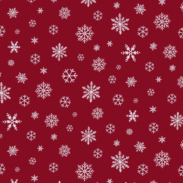 Tischläufer Miami Druck Snowflake Red White 40/150